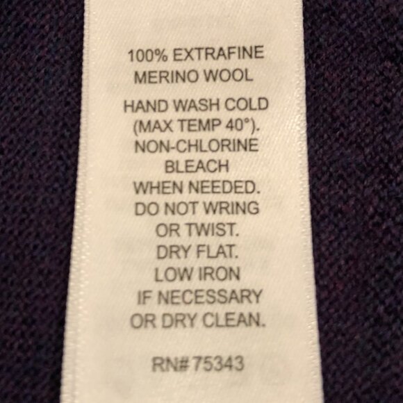 Max Studio Open Front Xtra Fine Merino Wool Cardigan Sweater Heather Purple Sz S - Picture 10 of 11